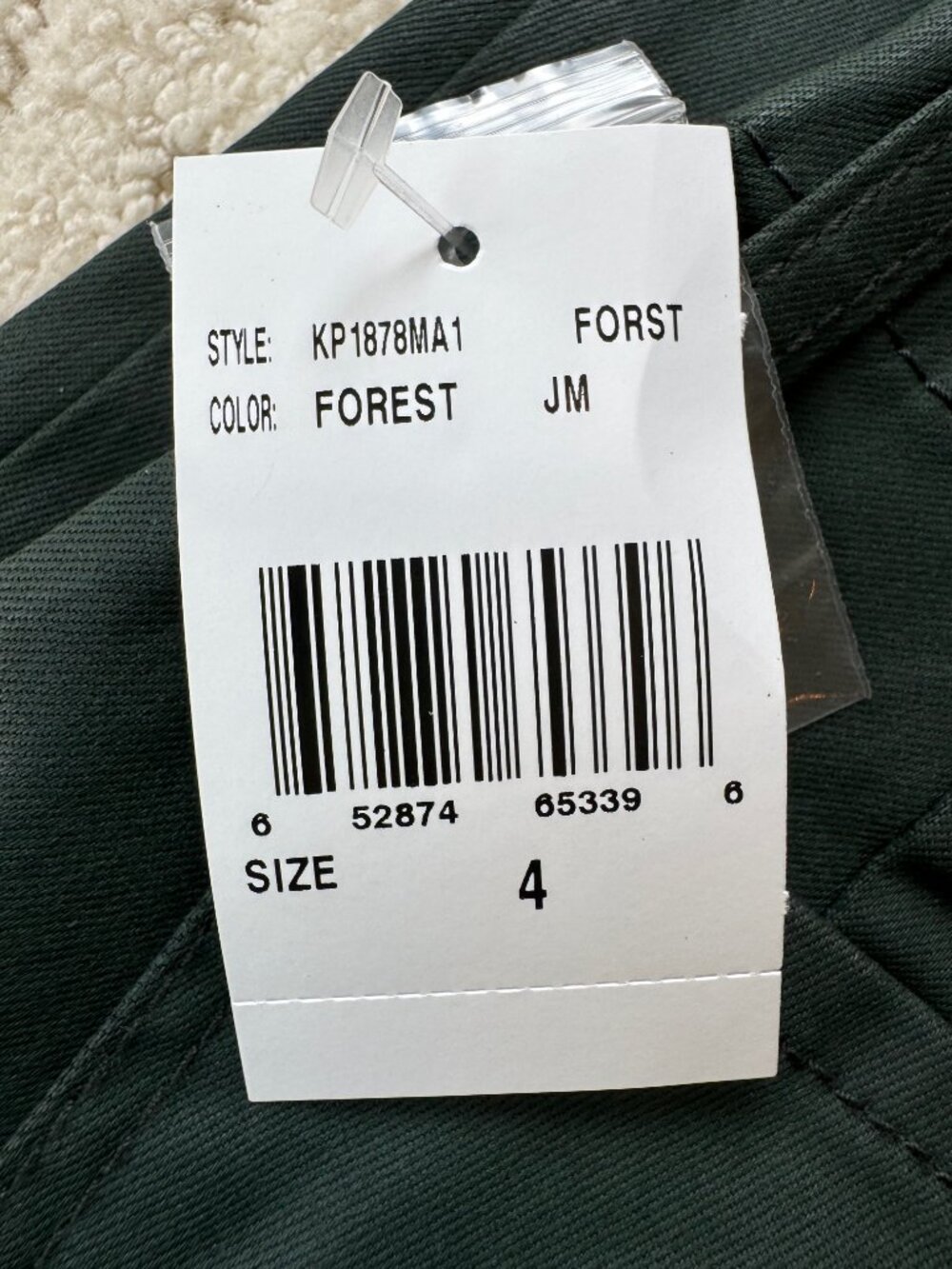 KUT from the Kloth Reese Coated Ankle Straight Pants Forest Green 4 NWT - Picture 12 of 16
